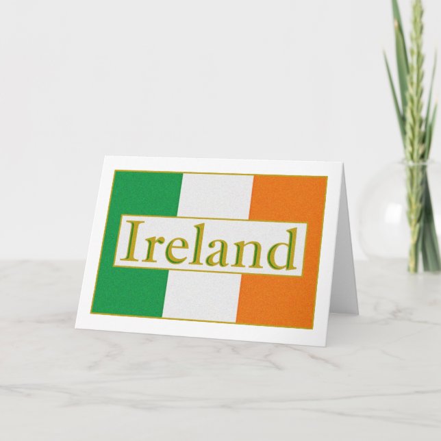 Cartão Bandeira de Ireland (Frente)