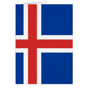 Cartão Bandeira de Islândia