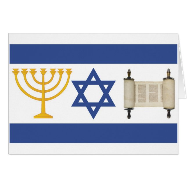 Cartão Bandeira de Israel (Frente Horizontal)