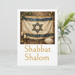 Cartão Bandeira de Israel, Shabat Shalom, Casa de Campo R