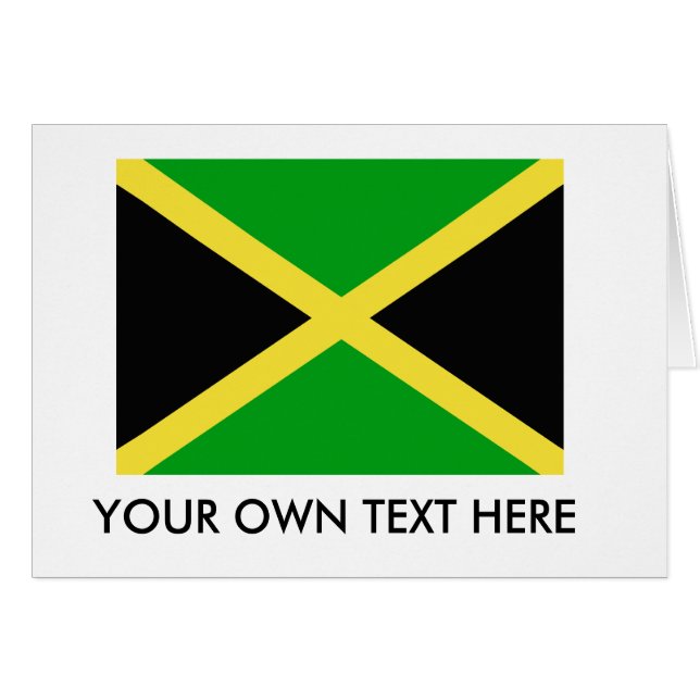 Cartão Bandeira de Jamaica (Frente Horizontal)