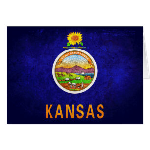 Cartão Bandeira de Kansas