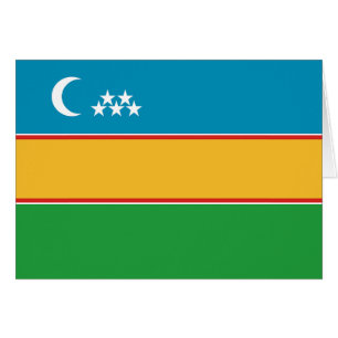 Cartão Bandeira de Karakalpakstan