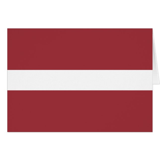 Cartão Bandeira de Latvia (Frente horizontal)