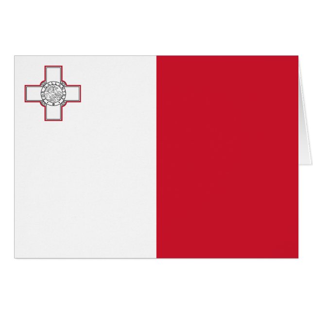 Cartão Bandeira de Malta (Frente Horizontal)