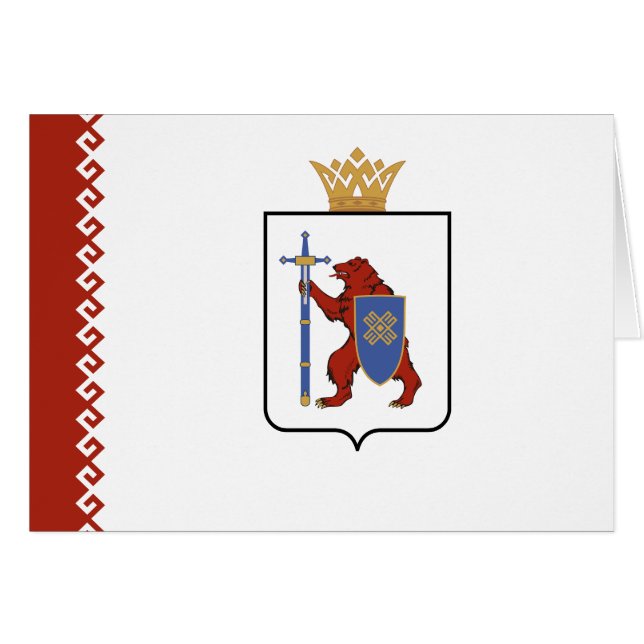 Cartão Bandeira de Mari El (Frente Horizontal)