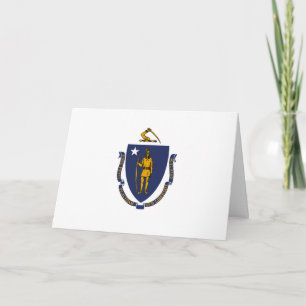 Cartão Bandeira de Massachusetts