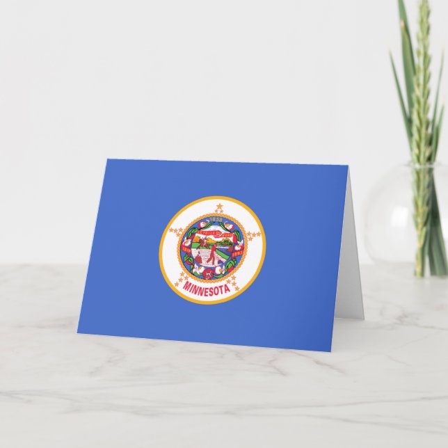 Cartão Bandeira de Minnesota (Frente)
