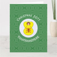 Bandeira de Natal Anjo Rampante Leão Escocês Perso