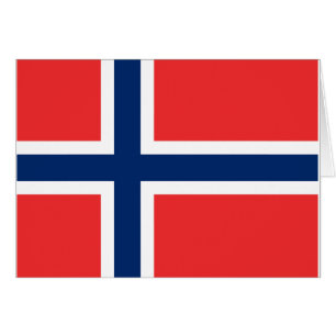 Cartão Bandeira de Noruega