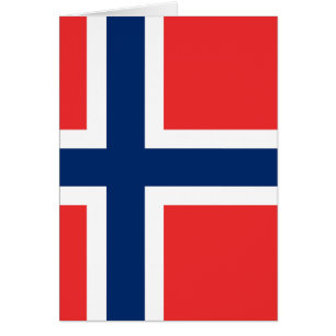 Cartão Bandeira de Noruega
