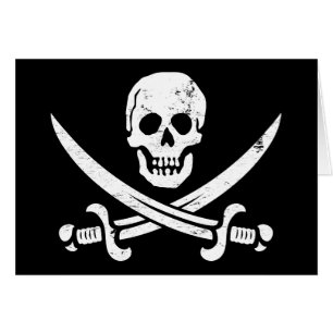 Cartão Bandeira de pirata Roger alegre de John Rackham