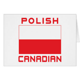 Cartão Bandeira de Polônia canadense polonesa