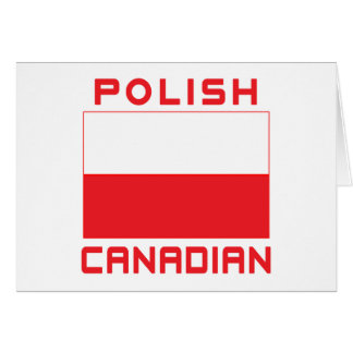 Cartão Bandeira de Polônia canadense polonesa