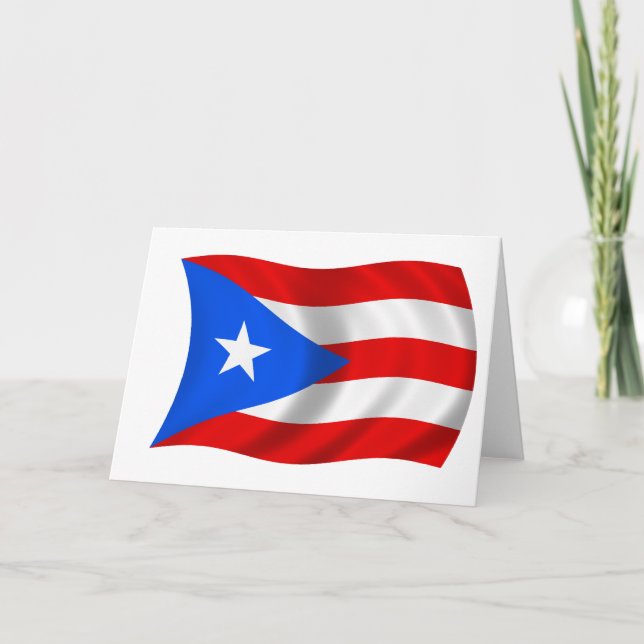 Cartão Bandeira de Porto Rico (Frente)