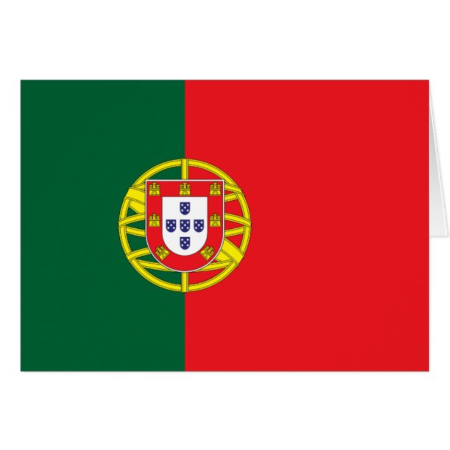 Cartão Bandeira de Portugal (Frente Horizontal)