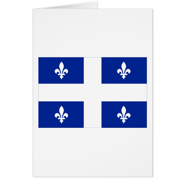 Cartão Bandeira de Quebeque, Canadá (Frente)