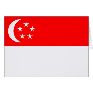 Cartão Bandeira de Singapore