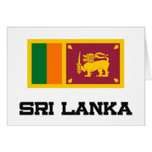 Cartão Bandeira de Sri Lanka