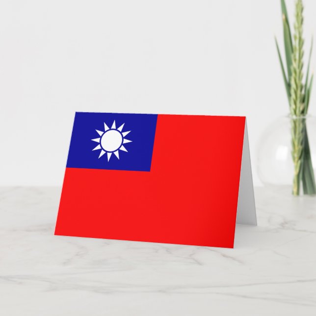 Cartão Bandeira de Taiwan (Frente)