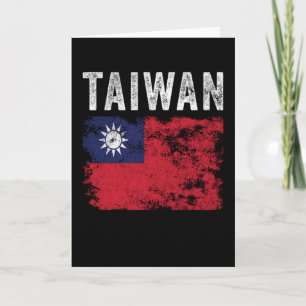 Cartão Bandeira de Taiwan em dificuldades - Bandeira de T