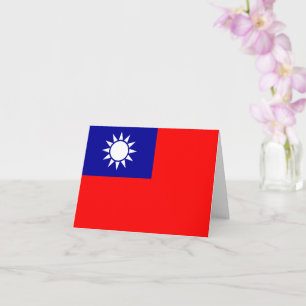 Cartão Bandeira de Taiwan: República da China, Taipé Chin