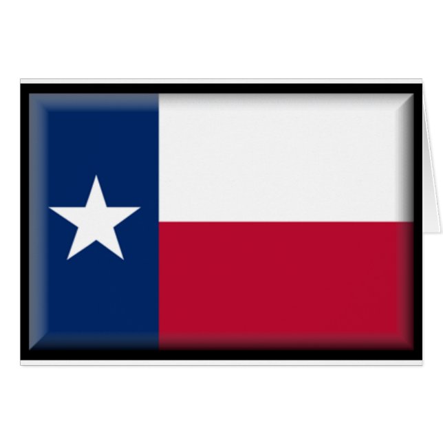 Cartão Bandeira de Texas (Frente Horizontal)