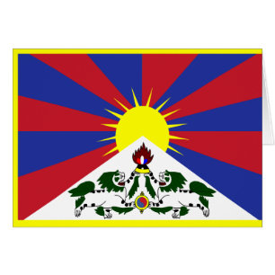 Cartão Bandeira de Tibet