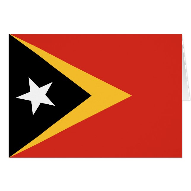 Cartão Bandeira de Timor Leste (Frente Horizontal)