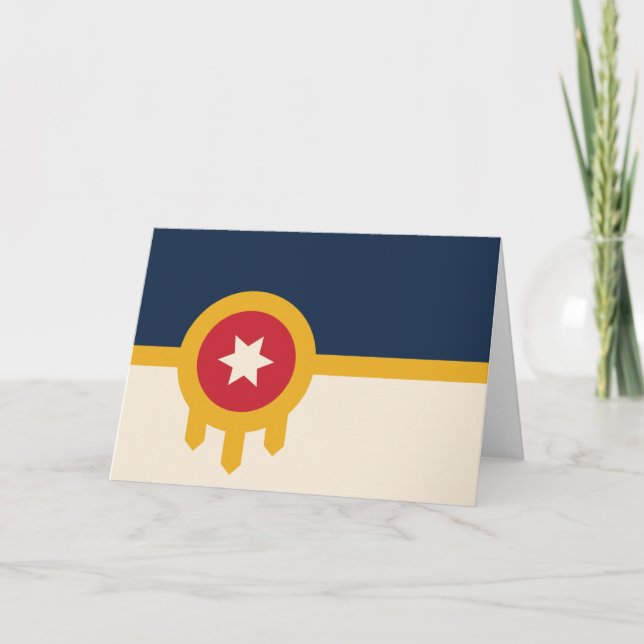 Cartão Bandeira de Tulsa (Oklahoma) (Frente)