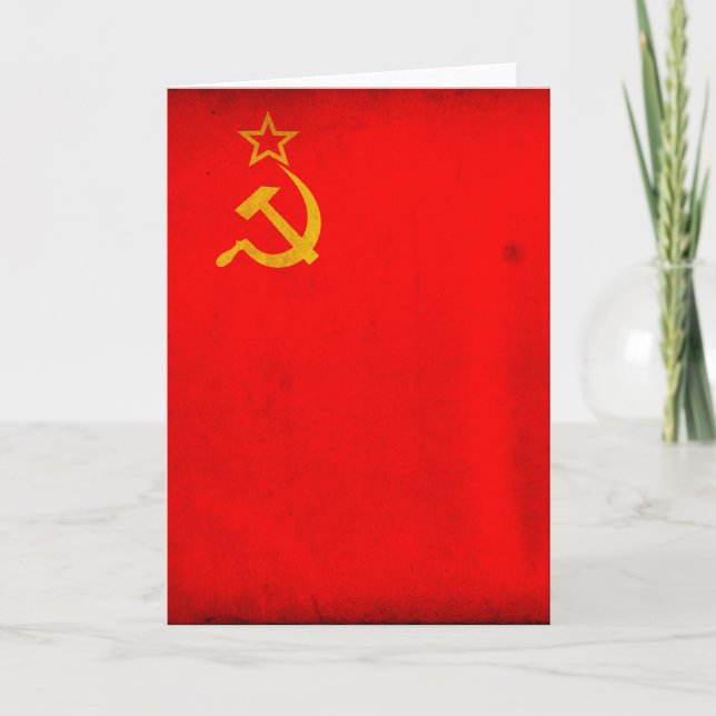 Cartão Bandeira de URSS (Frente)
