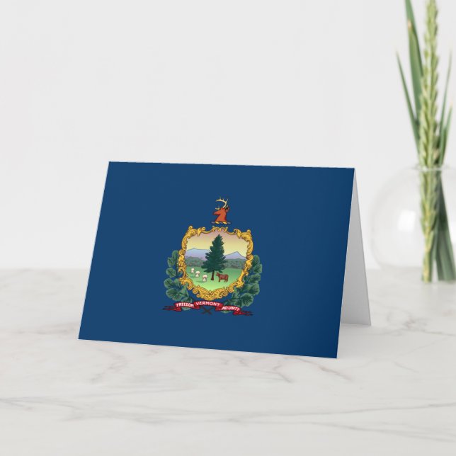 Cartão Bandeira de Vermont (Frente)