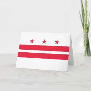 Cartão Bandeira de Washington D.C. (distrito de Columbia)