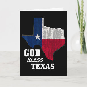 Cartão Bandeira Deus Abençoe o Texas Dia da Independência