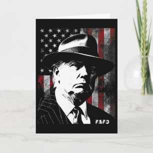 Cartão Bandeira do 48º Presidente dos EUA 2025 2026 Retro
