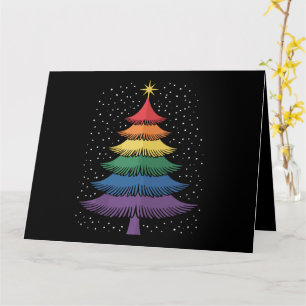 Cartão Bandeira do Arco-íris de Natal da Camisa LGBT-Q Pr