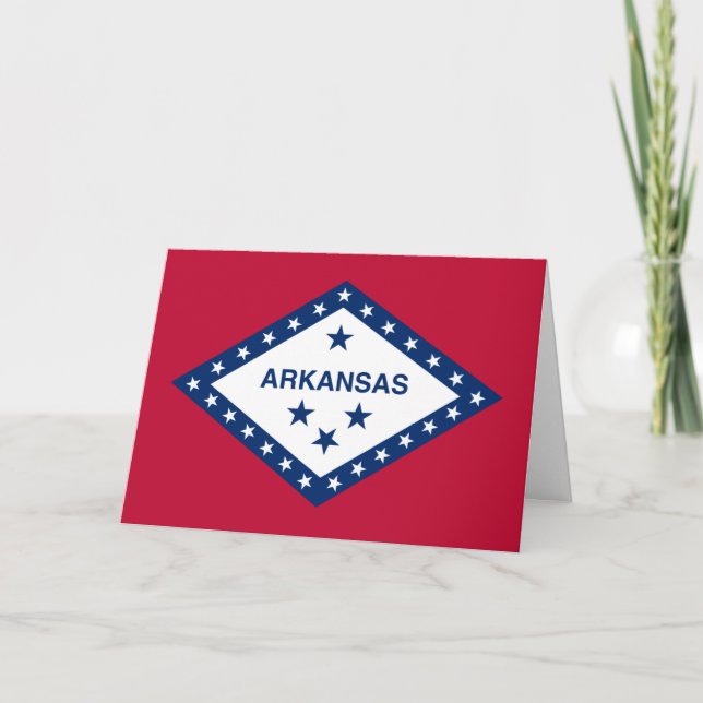 Cartão Bandeira do Arkansas (Frente)