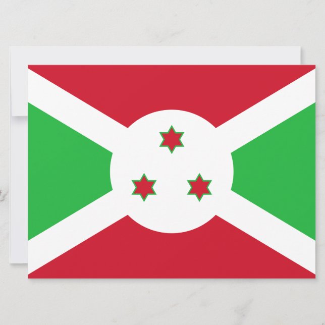 Cartão Bandeira do Burundi (Frente)