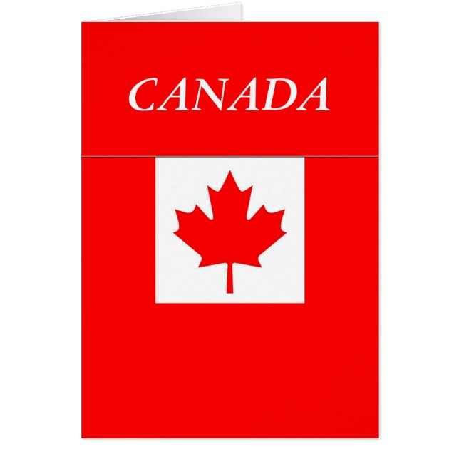 Cartão Bandeira do Canadá (Frente)