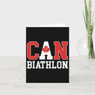 Cartão Bandeira do Canadá Biatleta - Canadense Pode Biatl