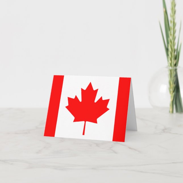 Cartão Bandeira do Canadá (Canadá) (Frente)