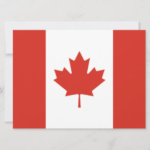 Cartão Bandeira do Canadá (Folha de Bordo) (Canadá)