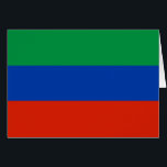Cartão Bandeira do Daguestão<br><div class="desc">Bandeira patriótica do Daguestão</div>