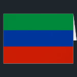 Cartão Bandeira do Daguestão<br><div class="desc">Bandeira patriótica do Daguestão</div>