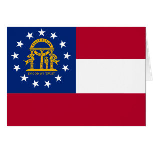 Cartão Bandeira do Estado da Geórgia