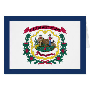 Cartão Bandeira do Estado da Virgínia Ocidental