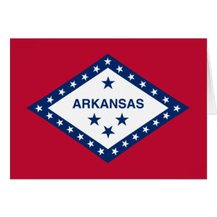 Cartão Bandeira do estado de Arkansas