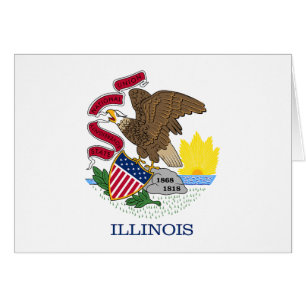 Cartão Bandeira do Estado de Illinois