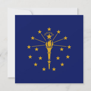 Cartão Bandeira do Estado de Indiana