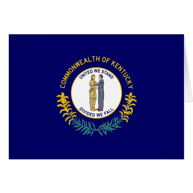 Cartão Bandeira do estado de Kentucky (Frente Horizontal)